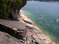 Rock ledge at Lake Superior